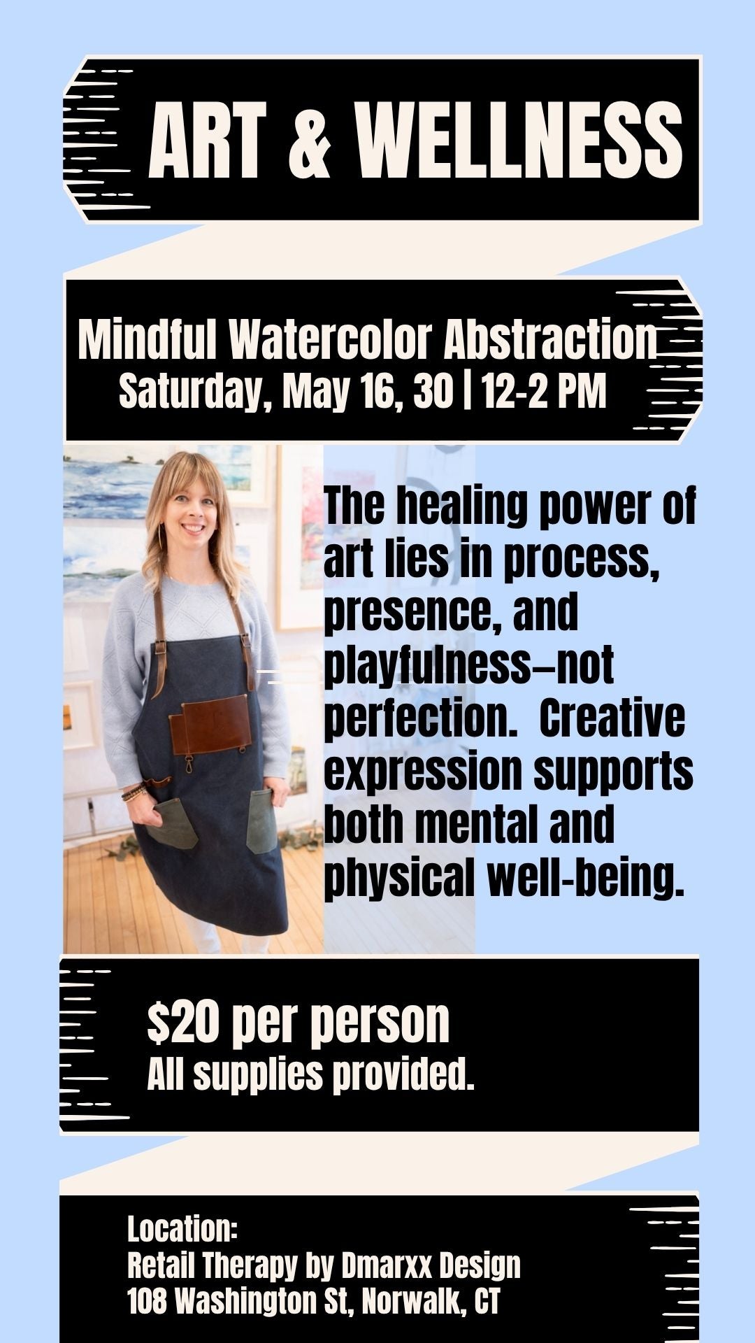 Mindful Watercolor Abstraction with Carolyn of Art Bliss