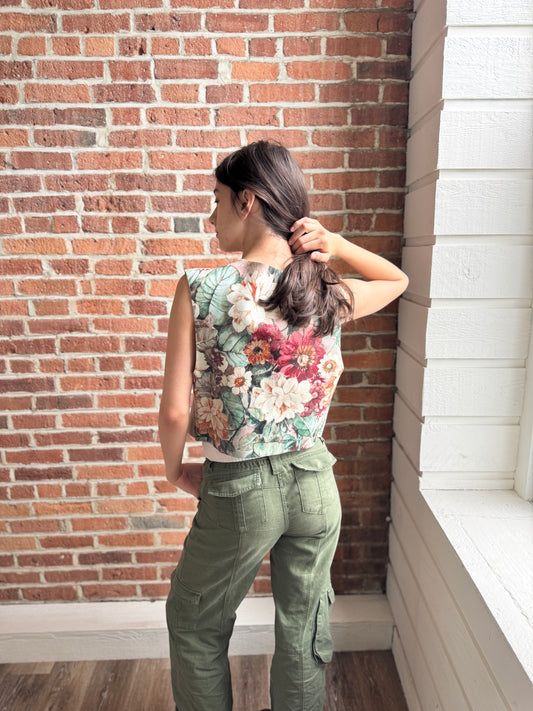 Floral Pop Split Tee